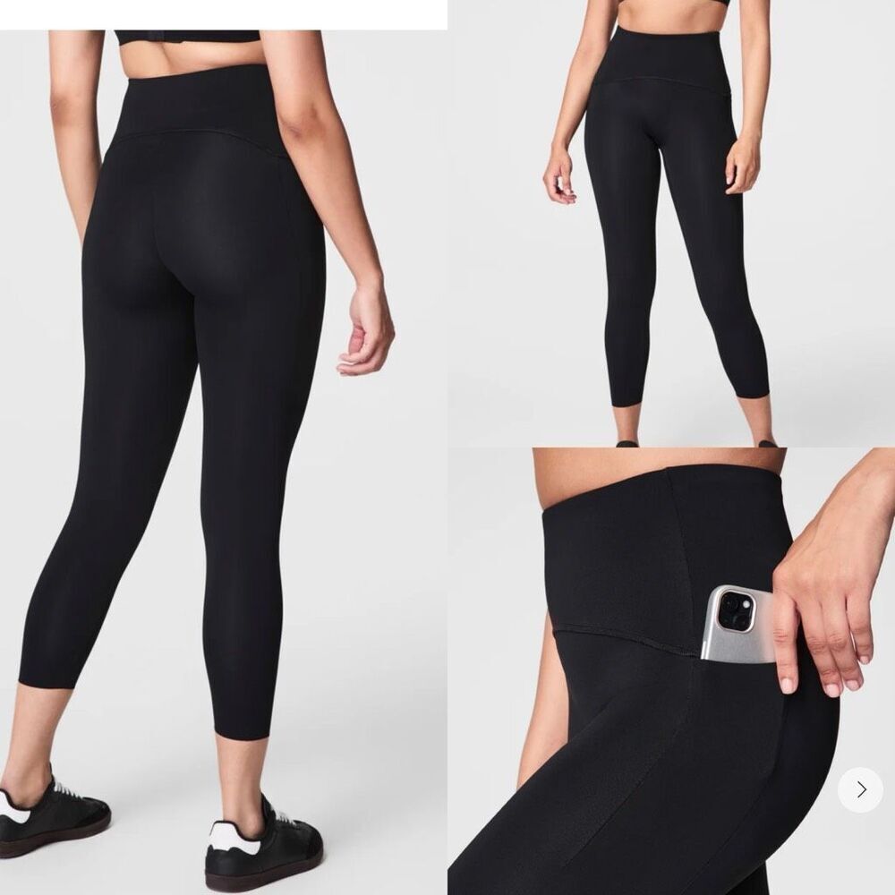 SPANX Booty Boost Side Pocket Leggings black size 1X